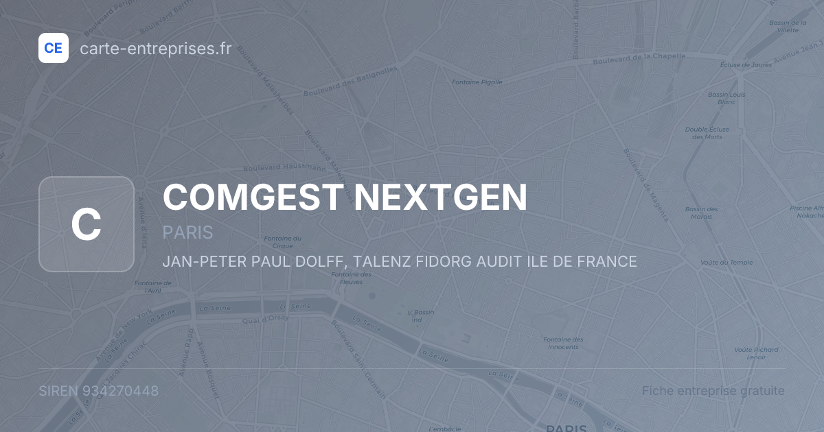 COMGEST NEXTGEN — 934270448 — fiche entreprise