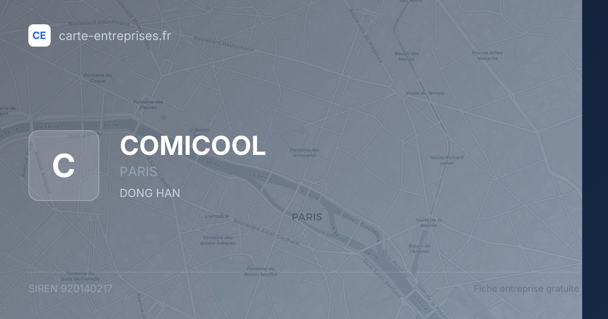 COMICOOL — 920140217 — fiche entreprise