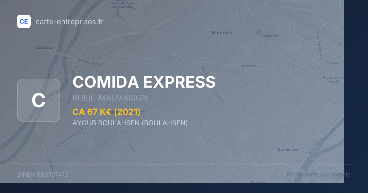 COMIDA EXPRESS — 888797412 — fiche entreprise