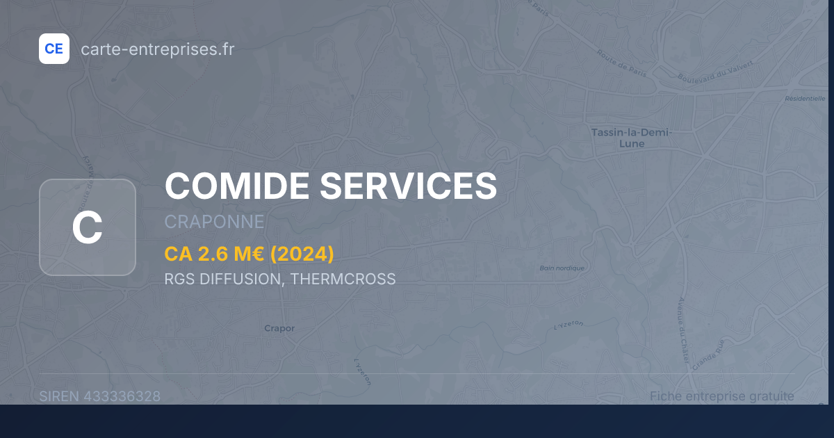 COMIDE SERVICES — 433336328 — fiche entreprise