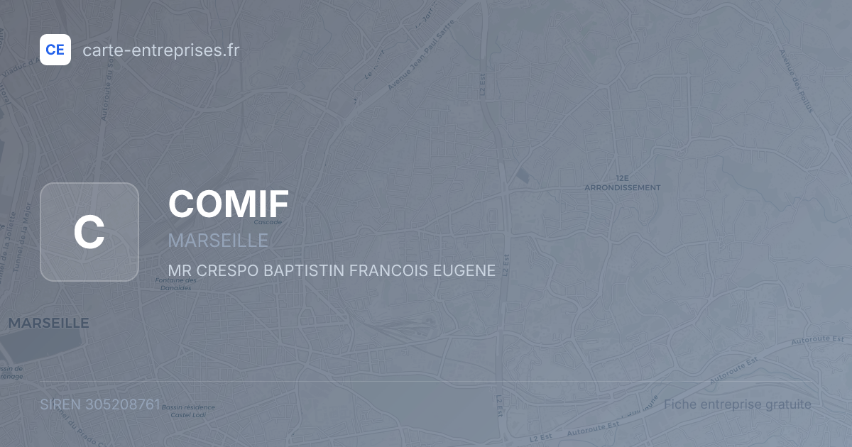 COMIF — 305208761 — fiche entreprise