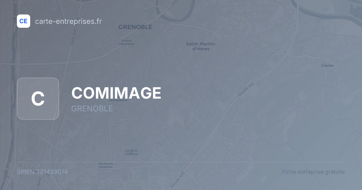 COMIMAGE — 381439074 — fiche entreprise
