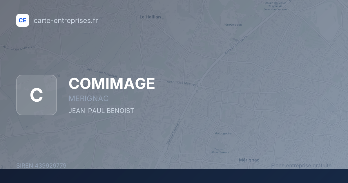 COMIMAGE — 439929779 — fiche entreprise
