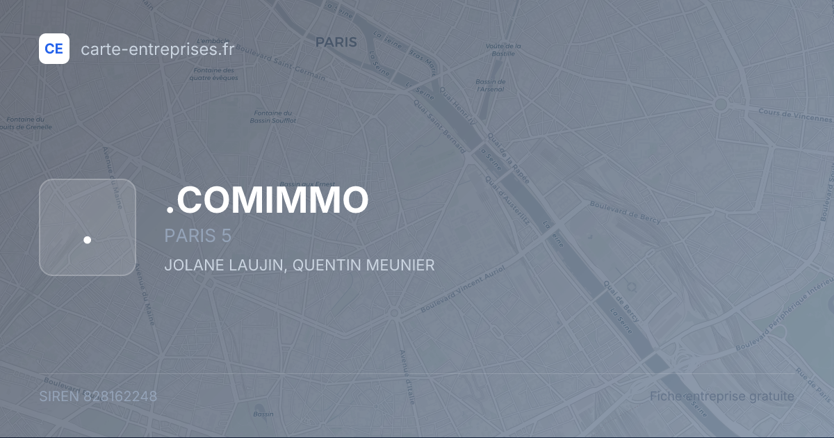 .COMIMMO — 828162248 — fiche entreprise