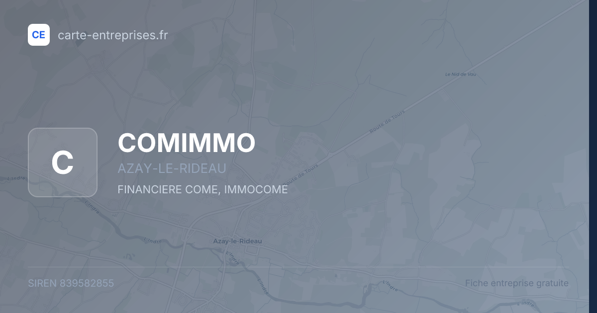 COMIMMO — 839582855 — fiche entreprise