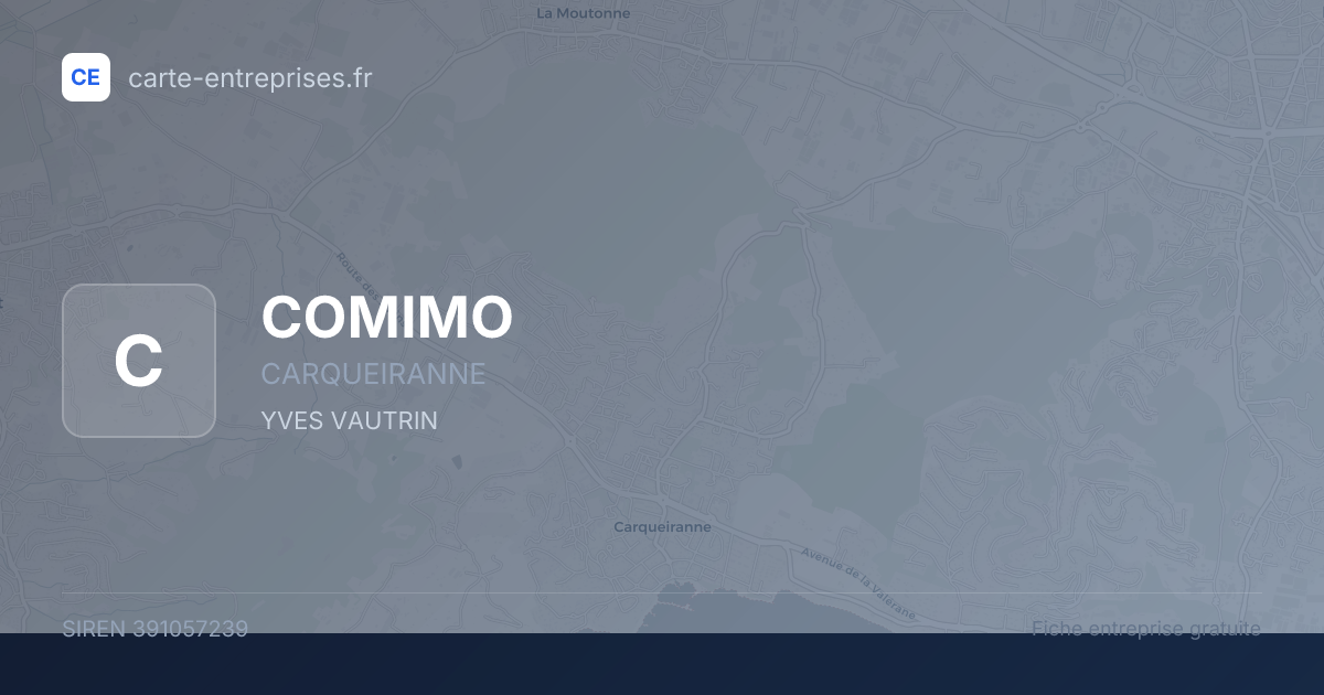 COMIMO — 391057239 — fiche entreprise