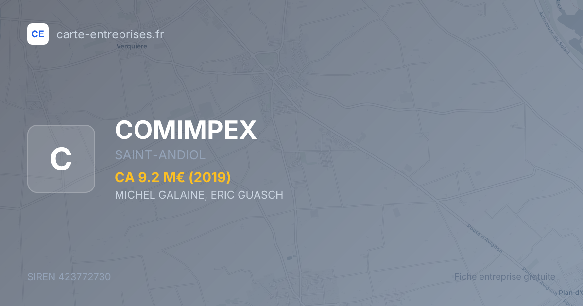 COMIMPEX — 423772730 — fiche entreprise