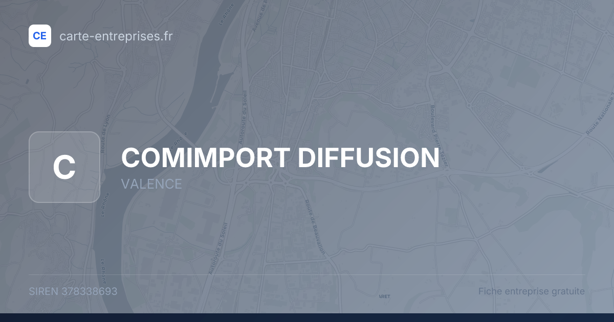 COMIMPORT DIFFUSION — 378338693 — fiche entreprise