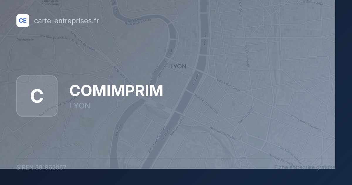 COMIMPRIM — 381962067 — fiche entreprise