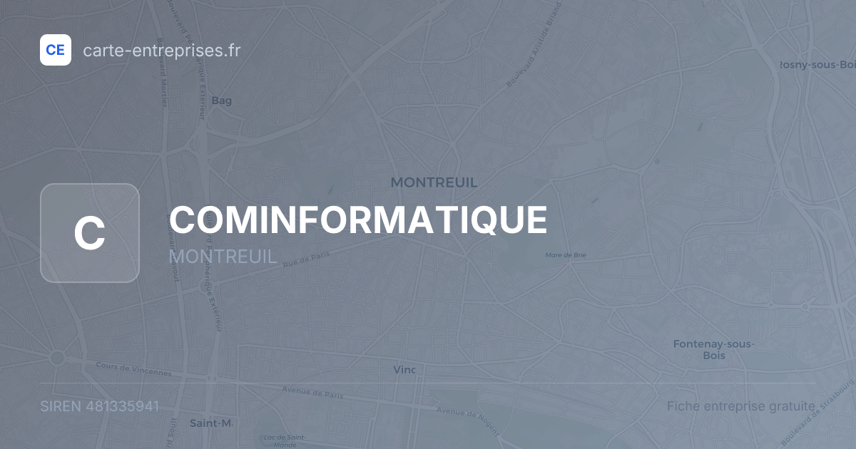 COMINFORMATIQUE — 481335941 — fiche entreprise