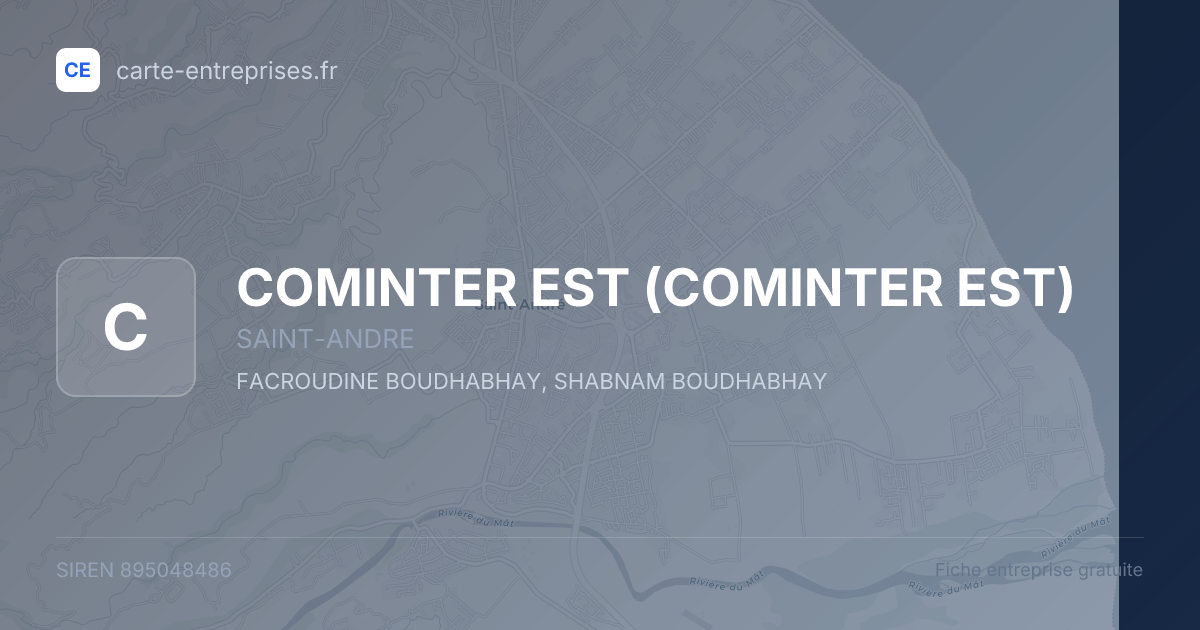 COMINTER EST — 895048486 — fiche entreprise