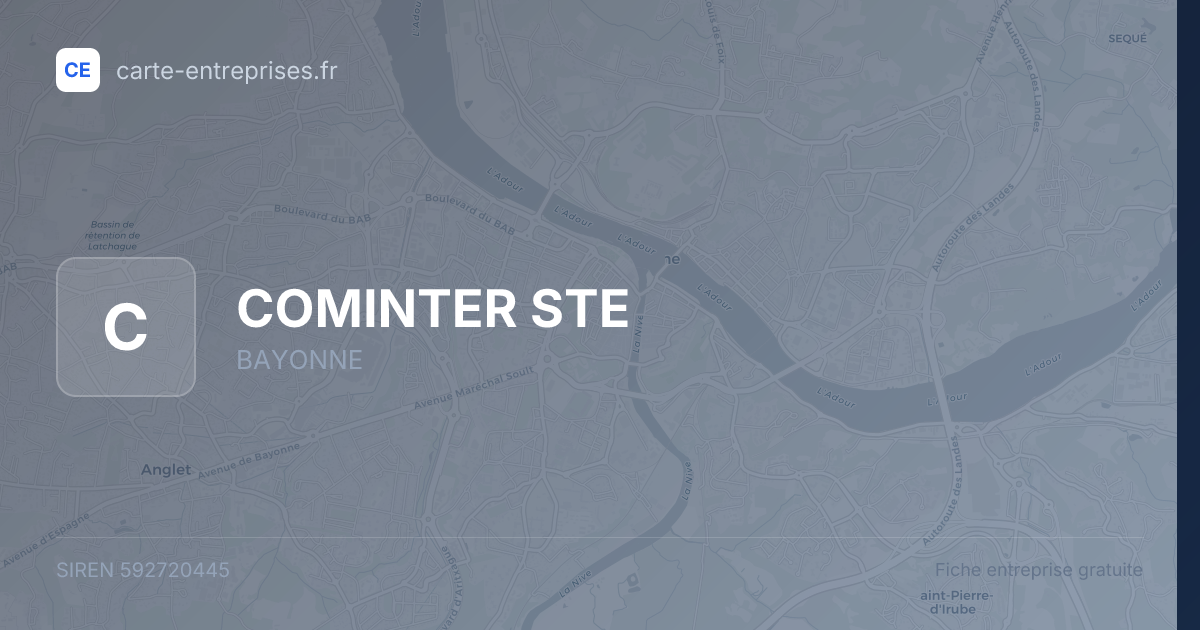 COMINTER STE — 592720445 — fiche entreprise