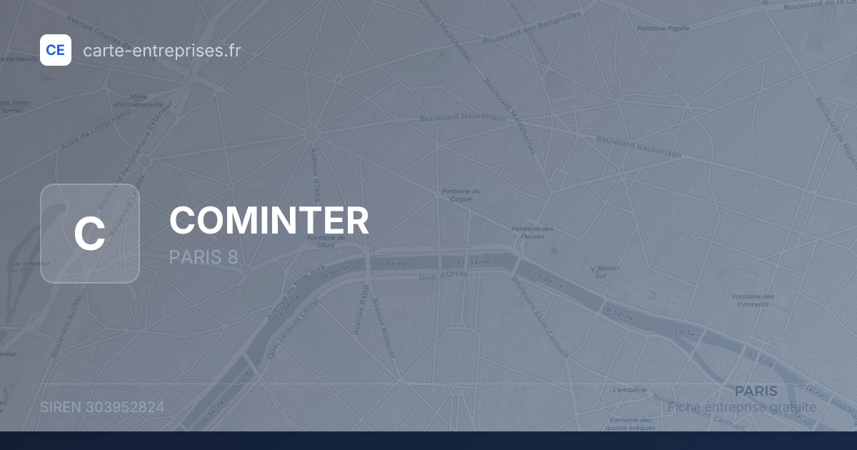 COMINTER — 303952824 — fiche entreprise