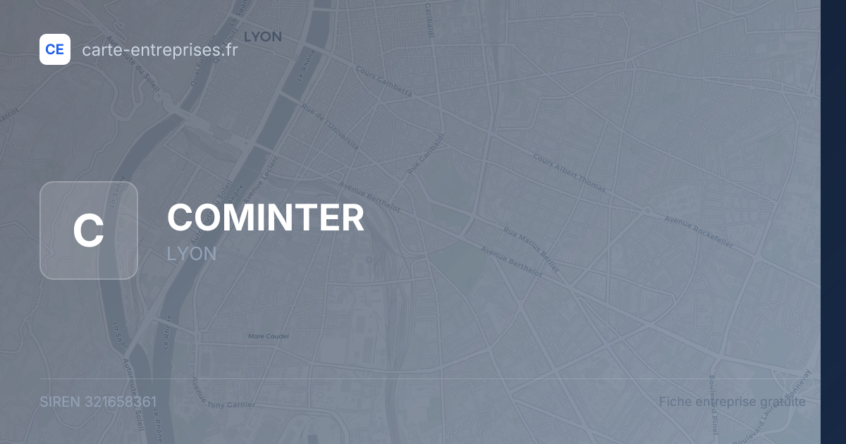 COMINTER — 321658361 — fiche entreprise