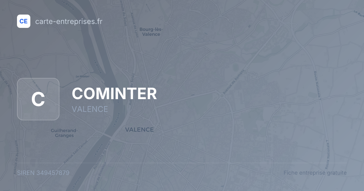 COMINTER — 349457879 — fiche entreprise