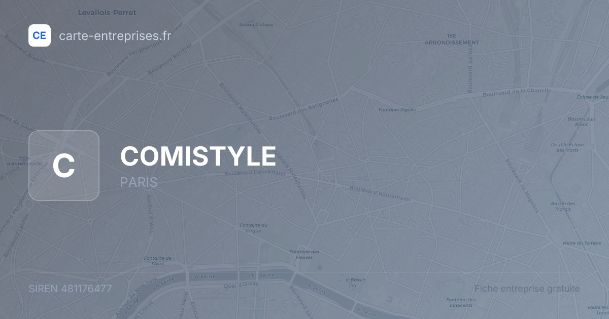 COMISTYLE — 481176477 — fiche entreprise