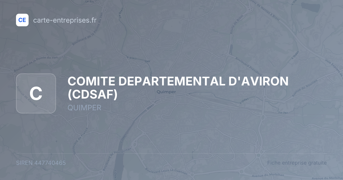 COMITE DEPARTEMENTAL D'AVIRON (CDSAF) — 447740465 — fiche entreprise