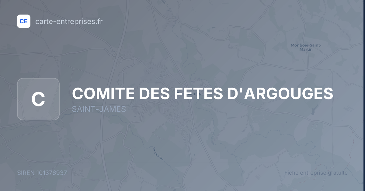 COMITE DES FETES D'ARGOUGES — 101376937 — fiche entreprise
