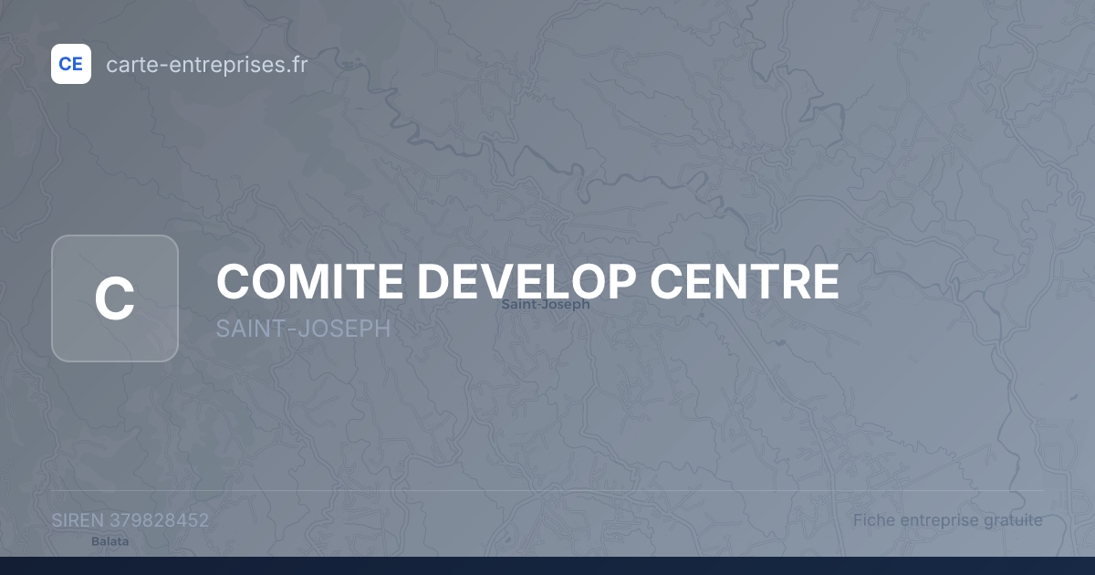 COMITE DEVELOP CENTRE — 379828452 — fiche entreprise
