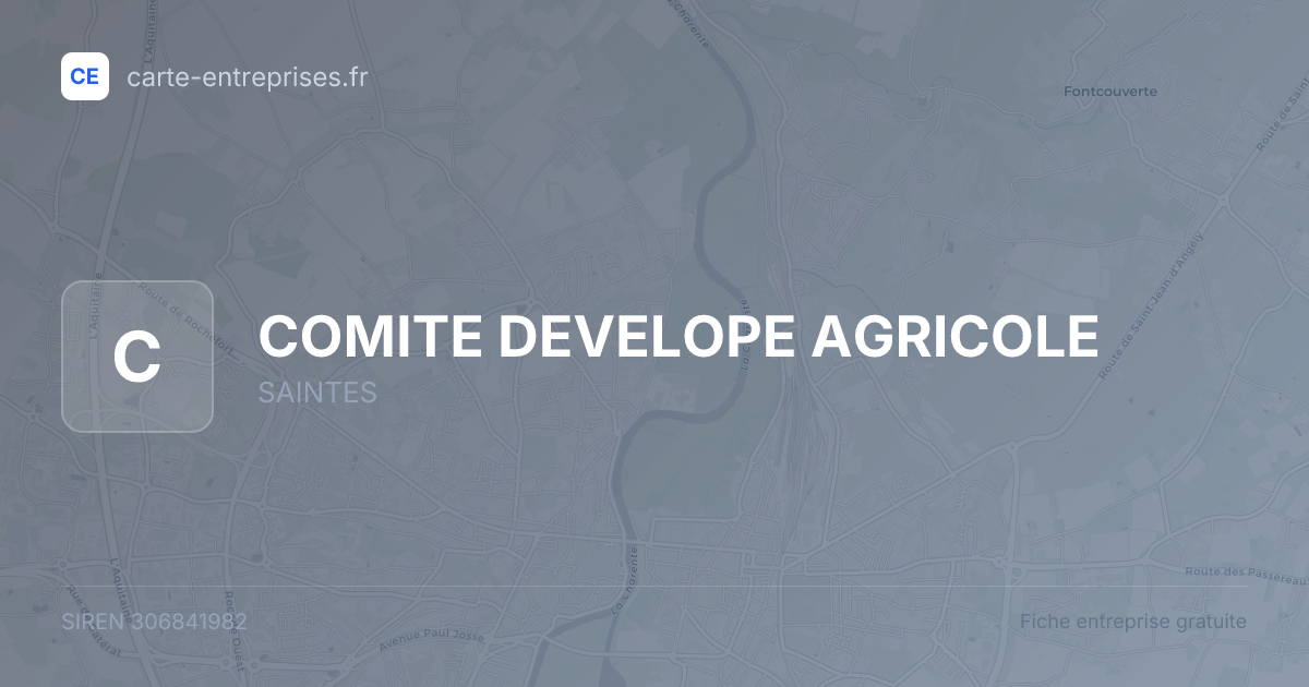 COMITE DEVELOPE AGRICOLE — 306841982 — fiche entreprise