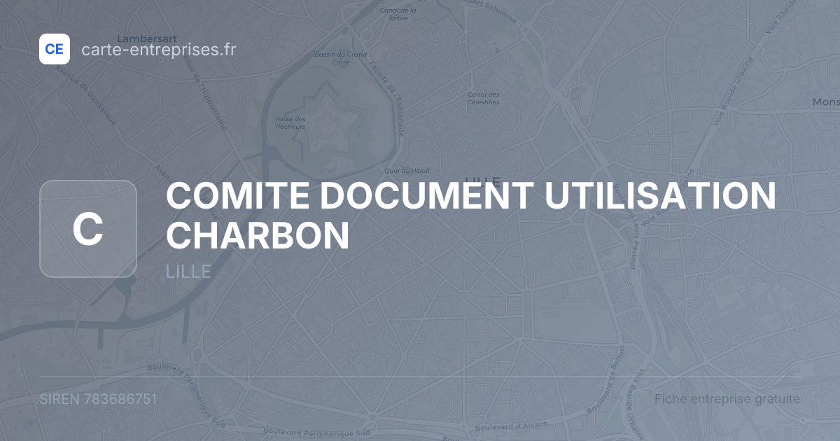 COMITE DOCUMENT UTILISATION CHARBON — 783686751 — fiche entreprise