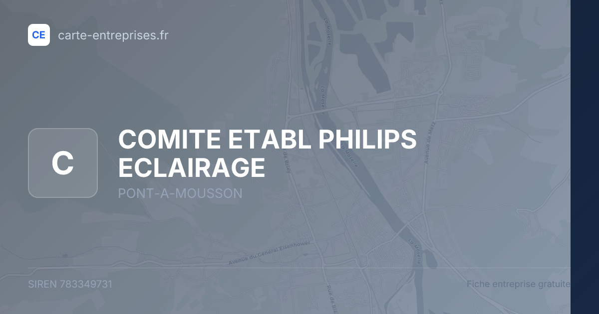 COMITE ETABL PHILIPS ECLAIRAGE — 783349731 — fiche entreprise