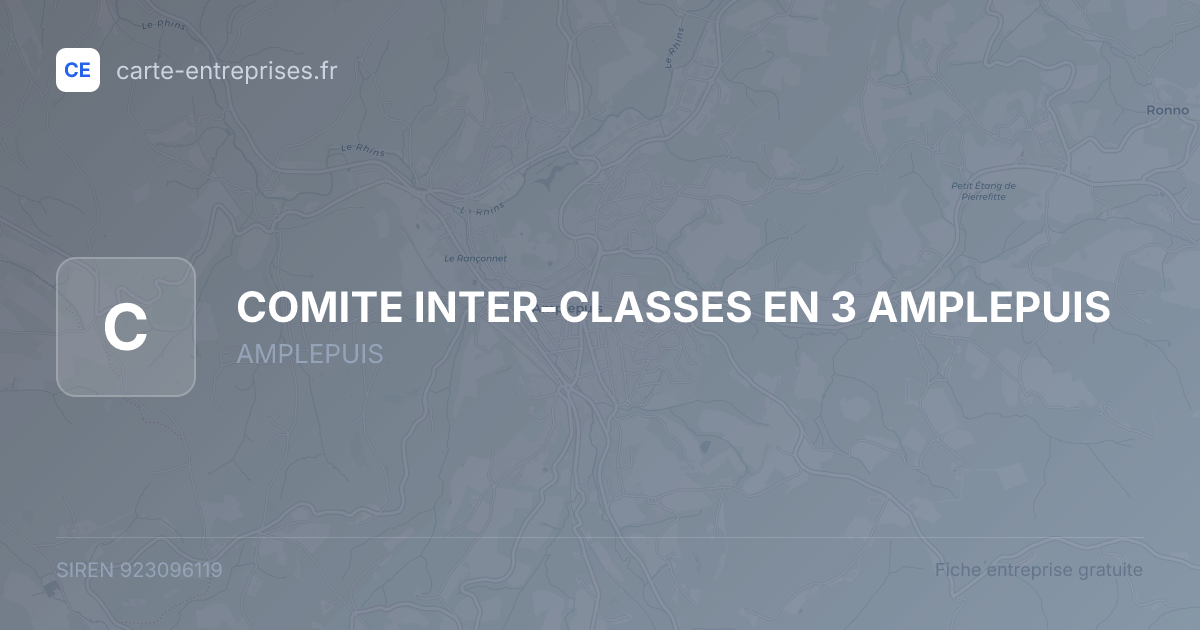 COMITE INTER-CLASSES EN 3  AMPLEPUIS — 923096119 — fiche entreprise