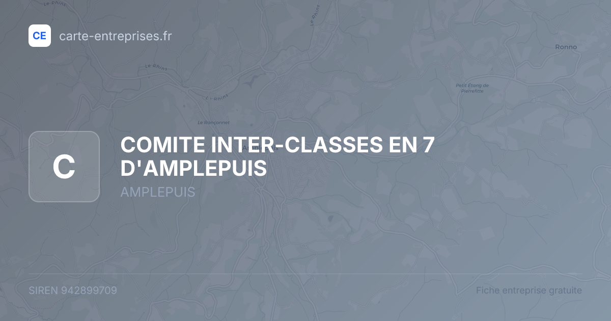 COMITE INTER-CLASSES EN 7 D'AMPLEPUIS — 942899709 — fiche entreprise