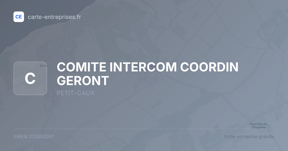 COMITE INTERCOM COORDIN GERONT — 333892941 — fiche entreprise