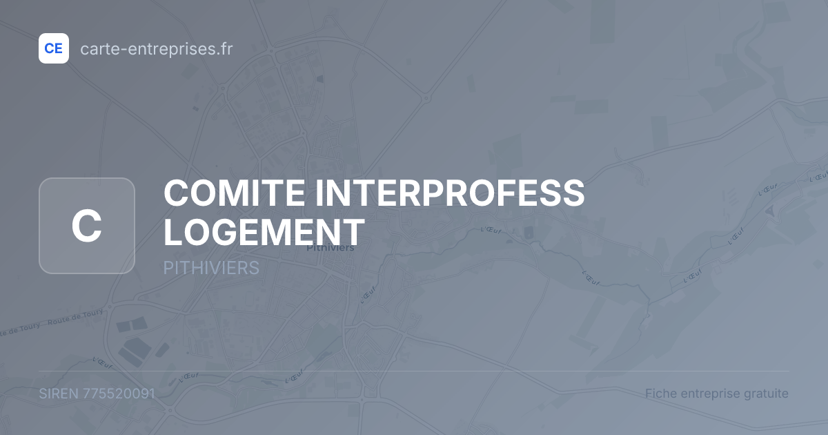 COMITE INTERPROFESS LOGEMENT — 775520091 — fiche entreprise