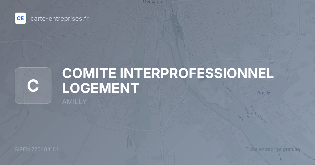 COMITE INTERPROFESSIONNEL LOGEMENT — 775484181 — fiche entreprise