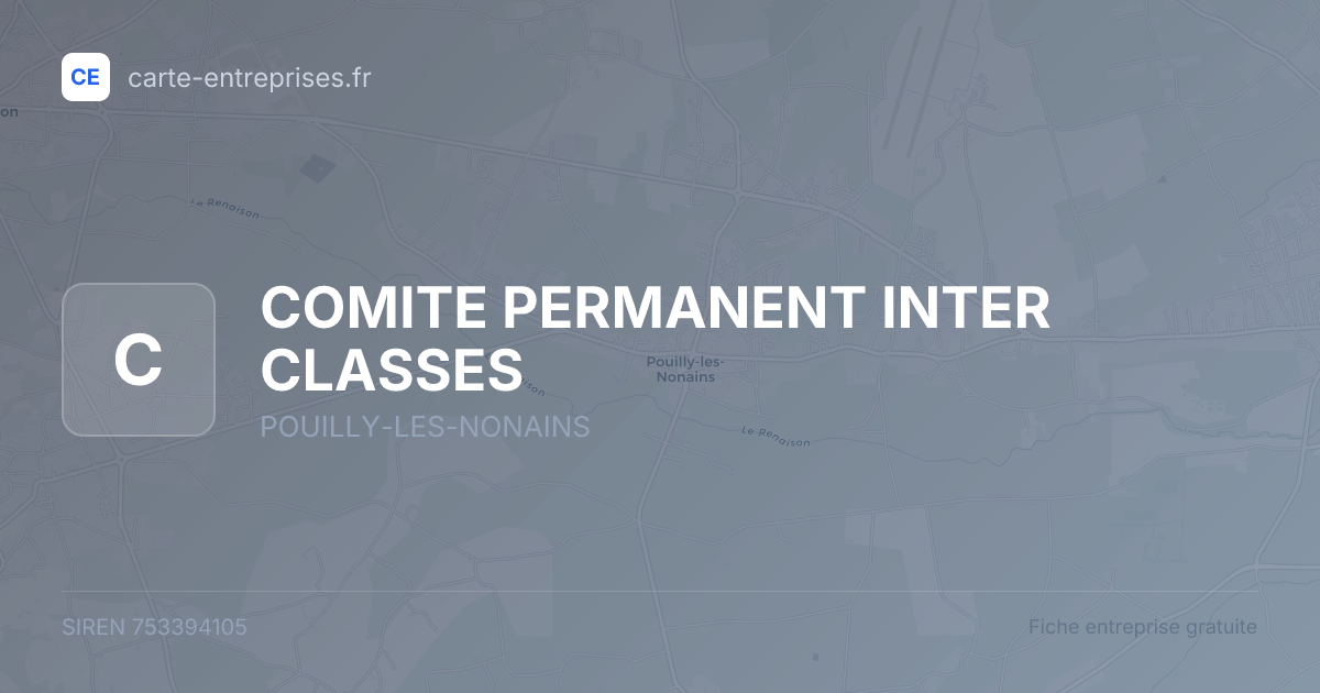 COMITE PERMANENT INTER CLASSES — 753394105 — fiche entreprise