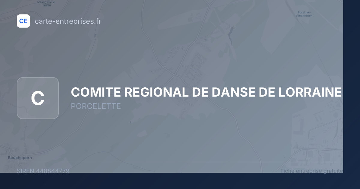 COMITE REGIONAL DE DANSE DE LORRAINE — 448844779 — fiche entreprise
