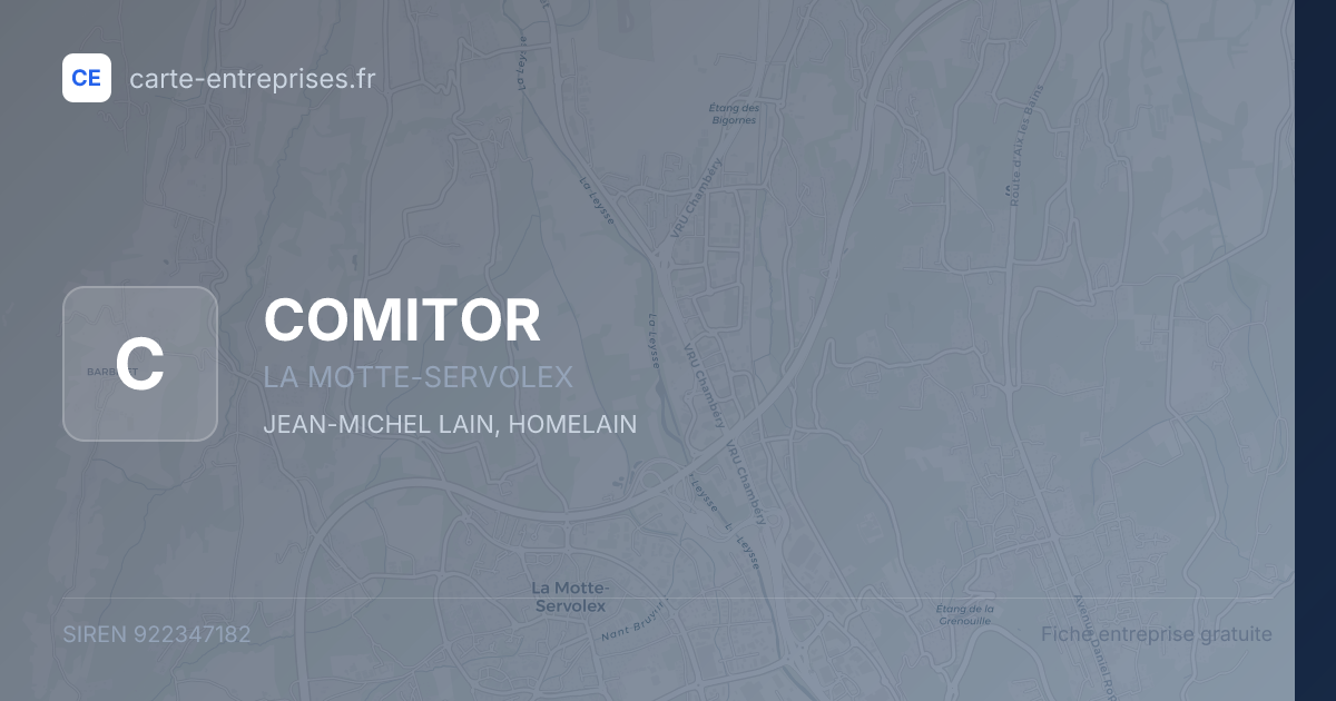 COMITOR — 922347182 — fiche entreprise