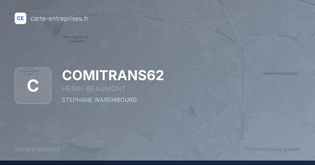 COMITRANS62 — 879655082 — fiche entreprise