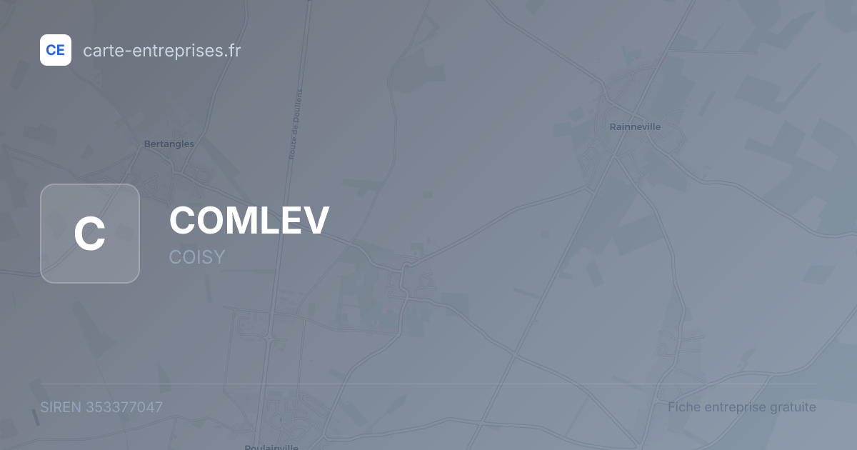 COMLEV — 353377047 — fiche entreprise