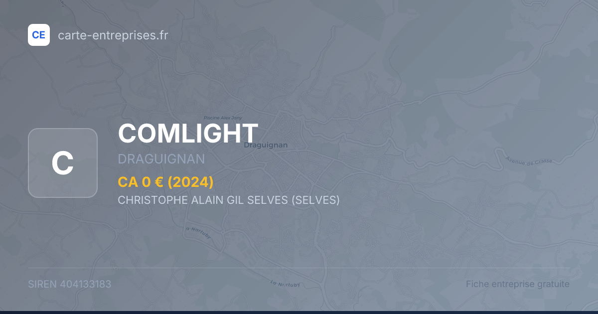 COMLIGHT — 404133183 — fiche entreprise
