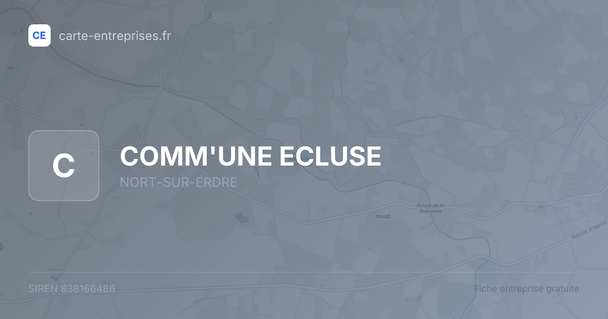COMM'UNE ECLUSE — 838166486 — fiche entreprise