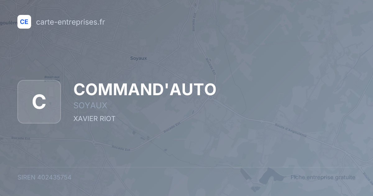 COMMAND'AUTO — 402435754 — fiche entreprise