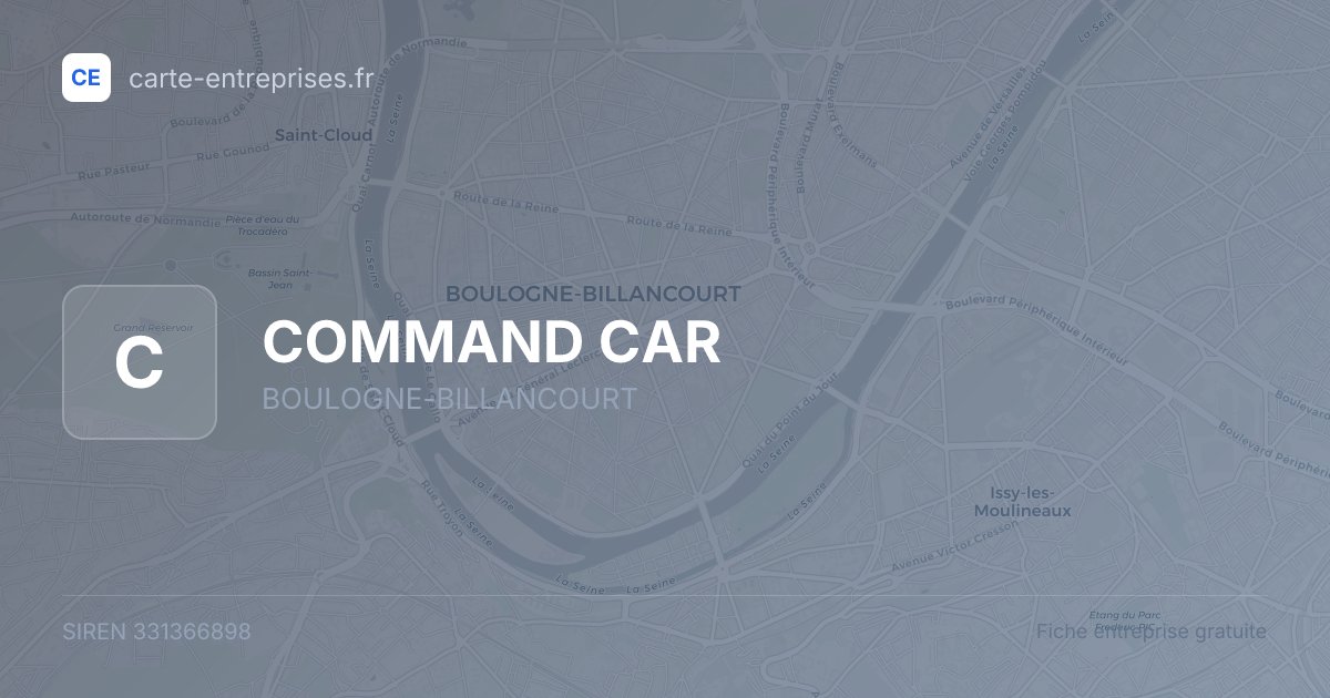 COMMAND CAR — 331366898 — fiche entreprise