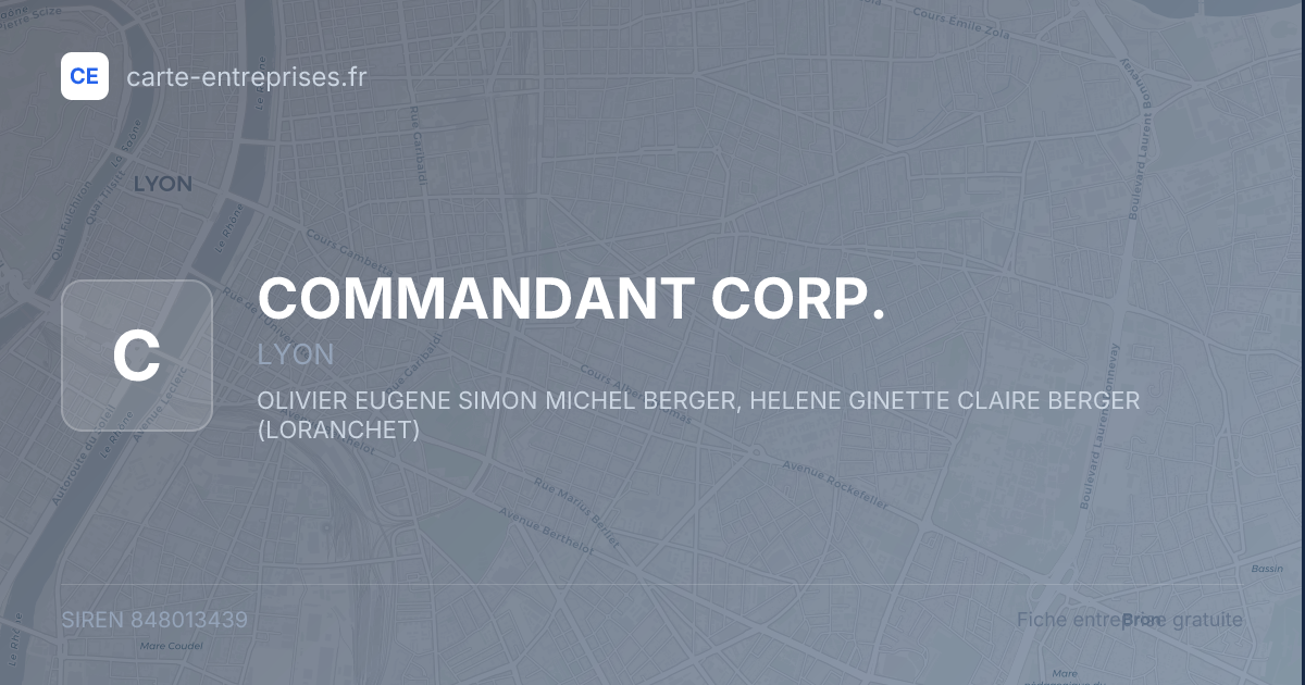 COMMANDANT CORP. — 848013439 — fiche entreprise