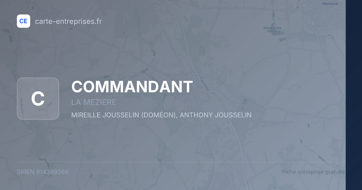 COMMANDANT — 914389366 — fiche entreprise