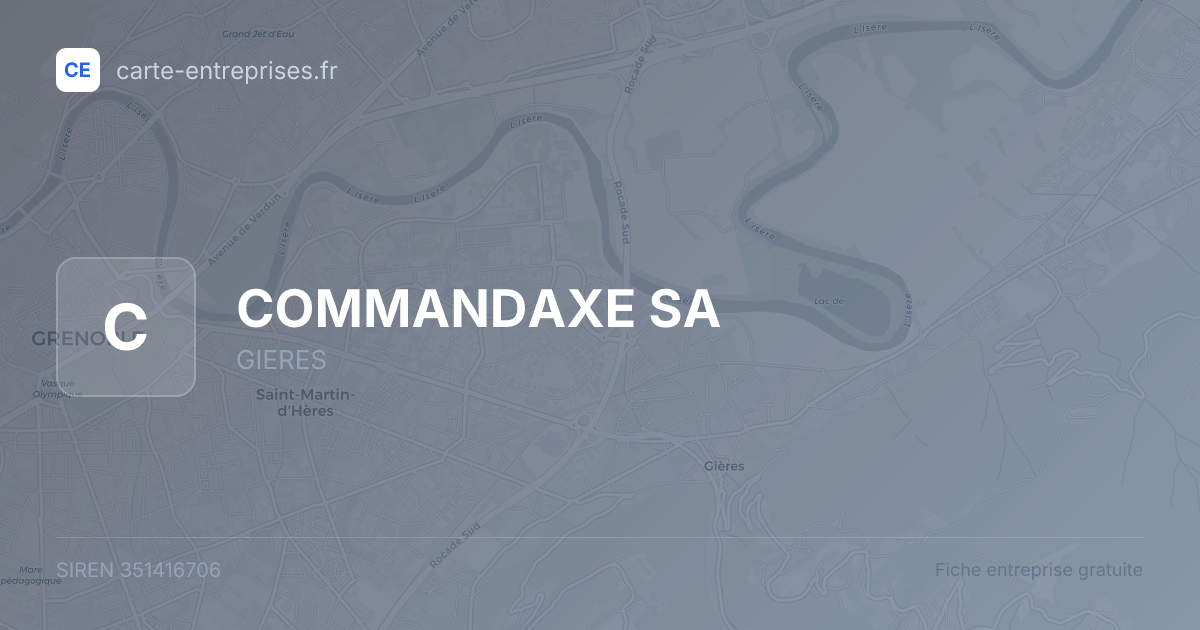 COMMANDAXE SA — 351416706 — fiche entreprise