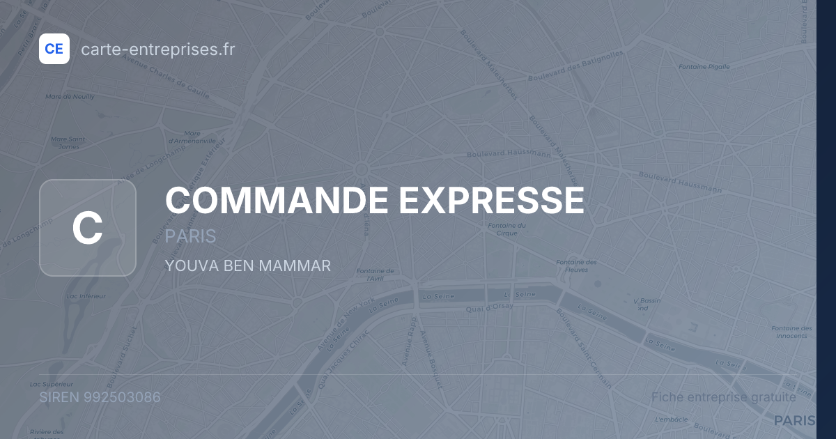 COMMANDE EXPRESSE — 992503086 — fiche entreprise