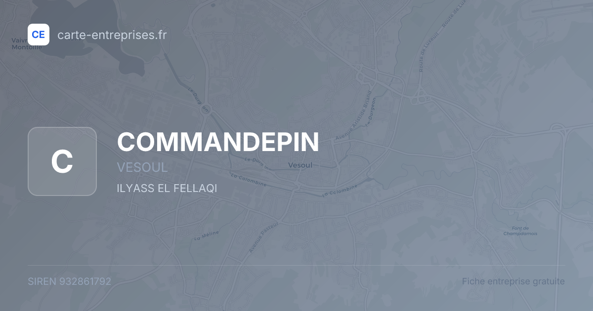 COMMANDEPIN — 932861792 — fiche entreprise