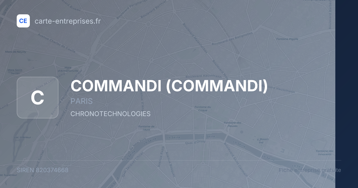 COMMANDI — 820374668 — fiche entreprise