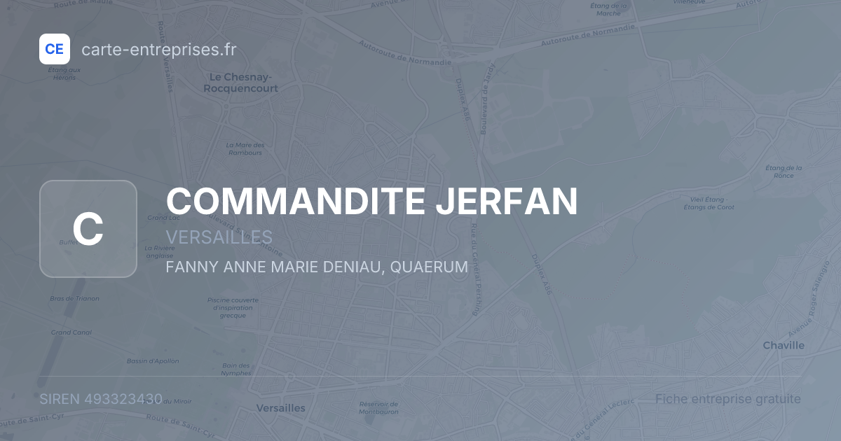 COMMANDITE JERFAN — 493323430 — fiche entreprise