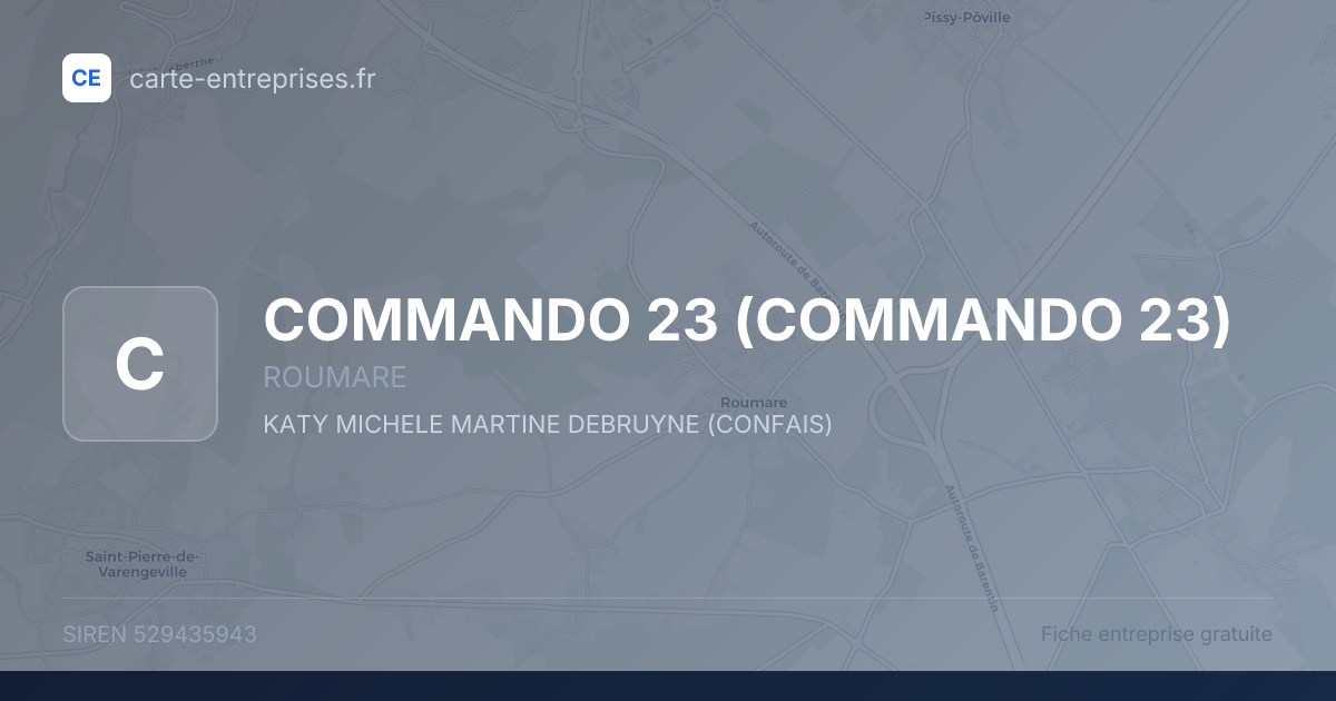 COMMANDO 23 — 529435943 — fiche entreprise
