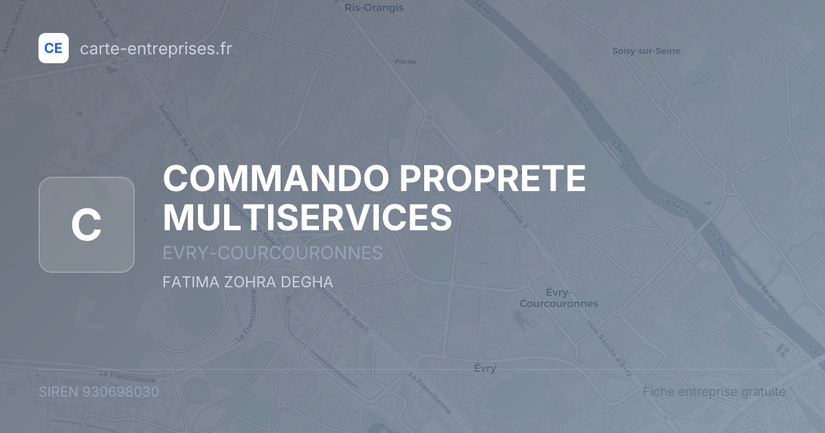 COMMANDO PROPRETE MULTISERVICES — 930698030 — fiche entreprise