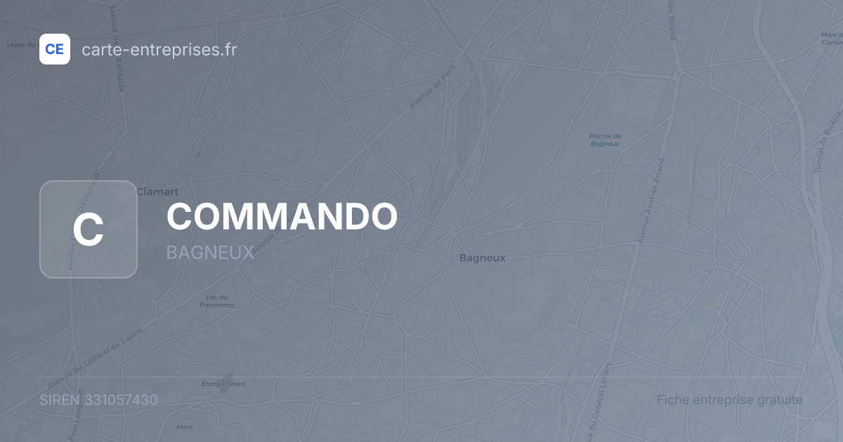 COMMANDO — 331057430 — fiche entreprise